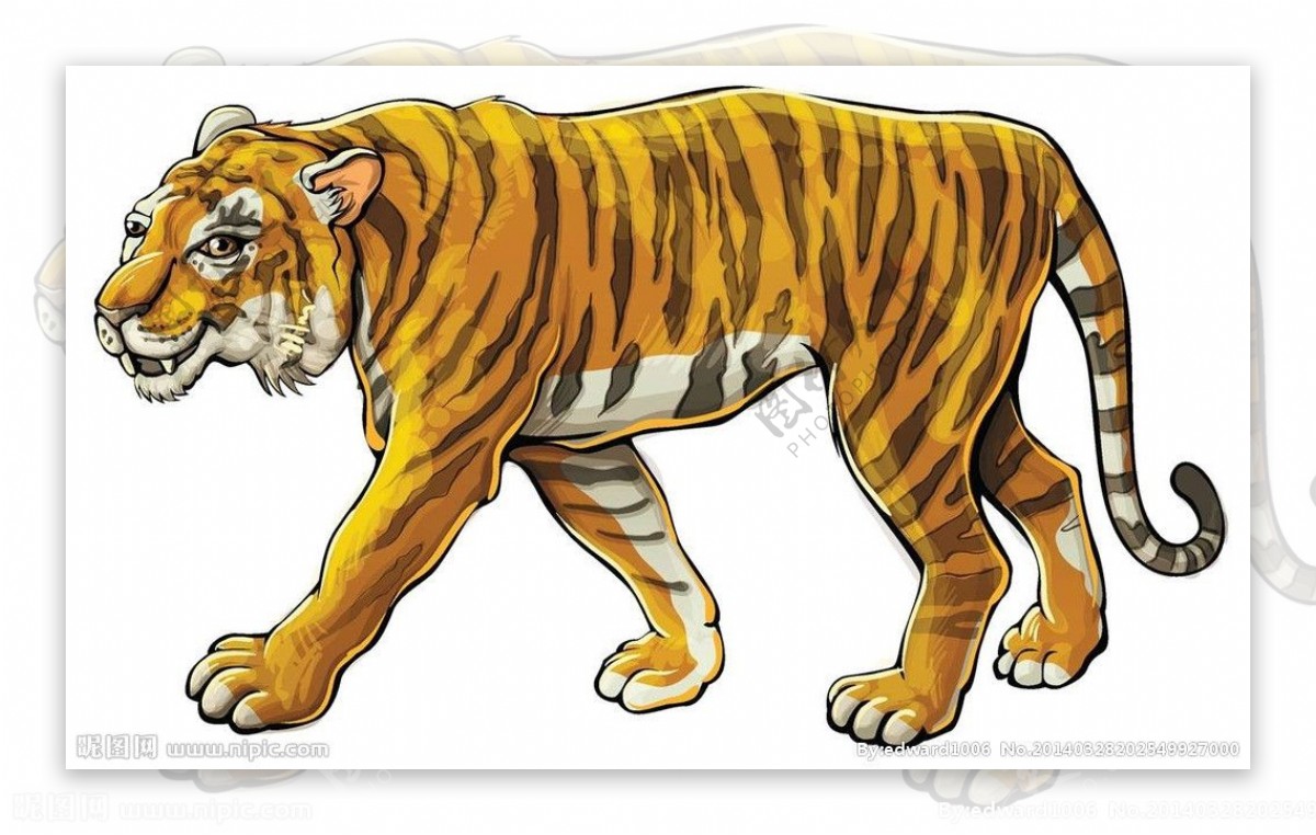 老虎卡通动物设计动画图片