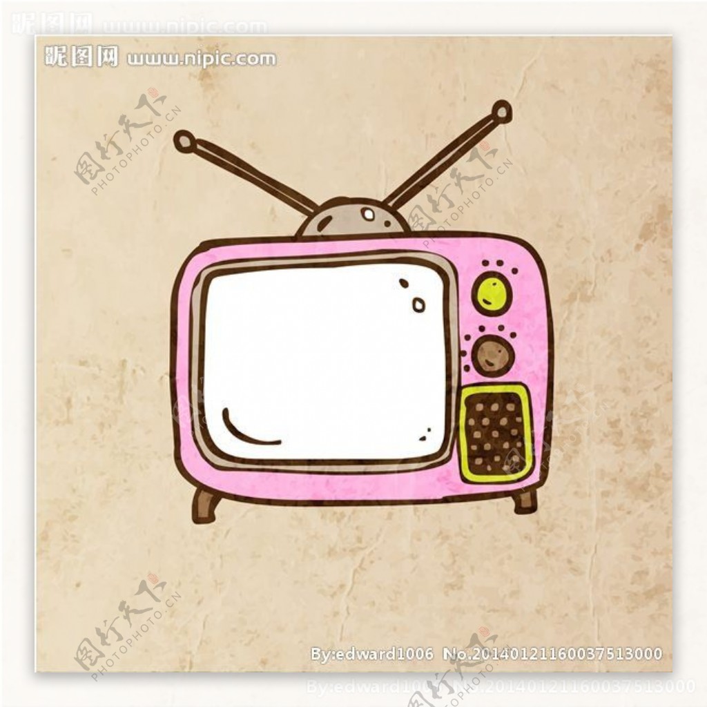 可爱的电视机卡通矢量图设计图__广告设计_广告设计_设计图库_昵图网nipic.com
