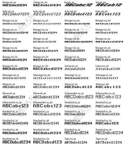 100多款像素英文字体