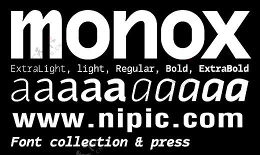 Monox系列字体下载