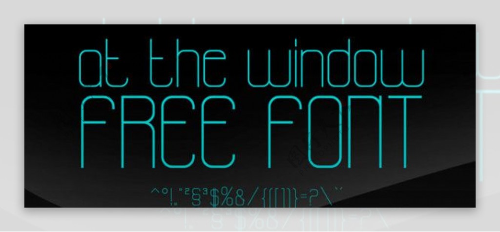 细体英文字体PCatthewindowPRO