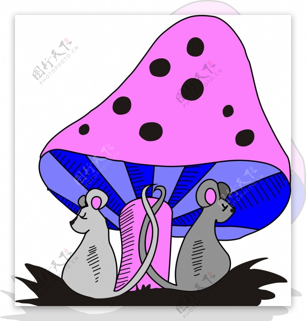蘑菇老鼠图片