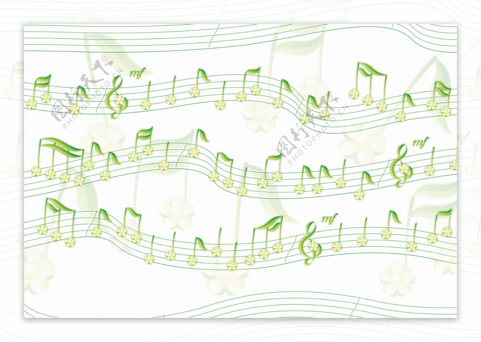 绿色音符图片