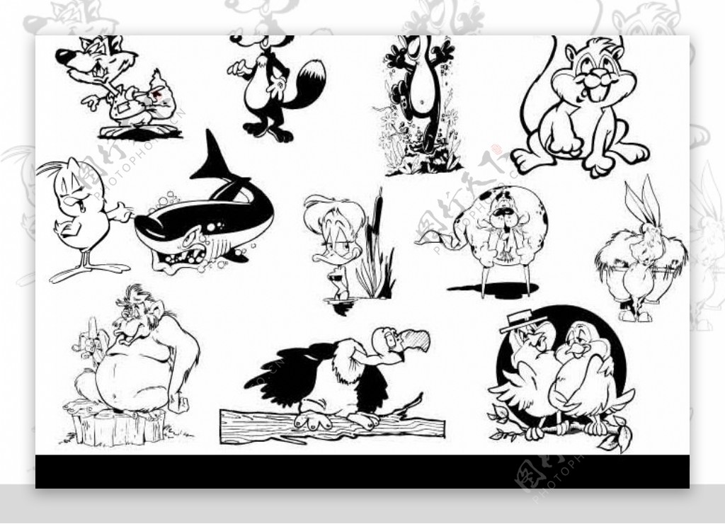 各种卡通动物形象50款图片