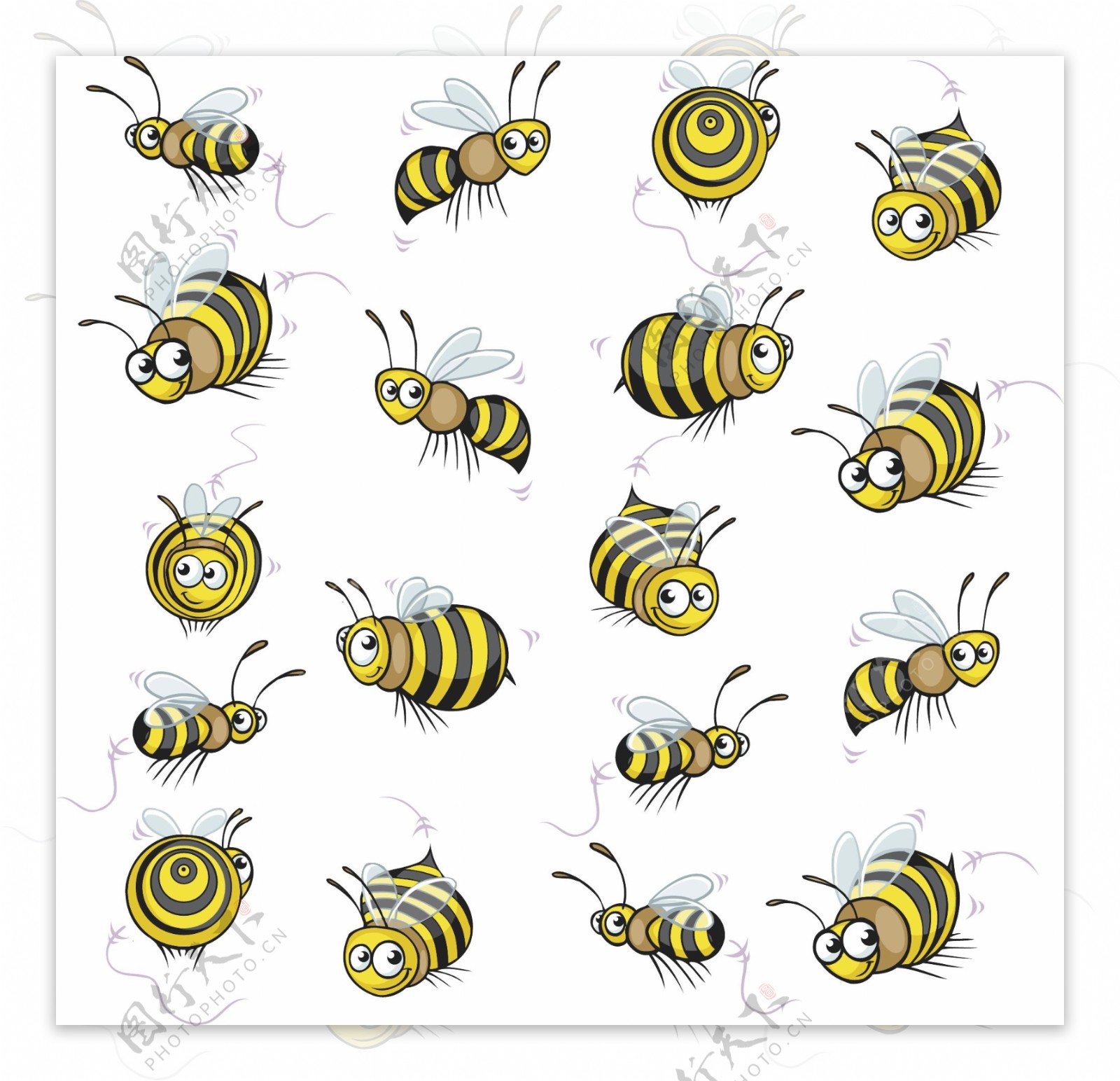 可爱卡通蜜蜂形象图片