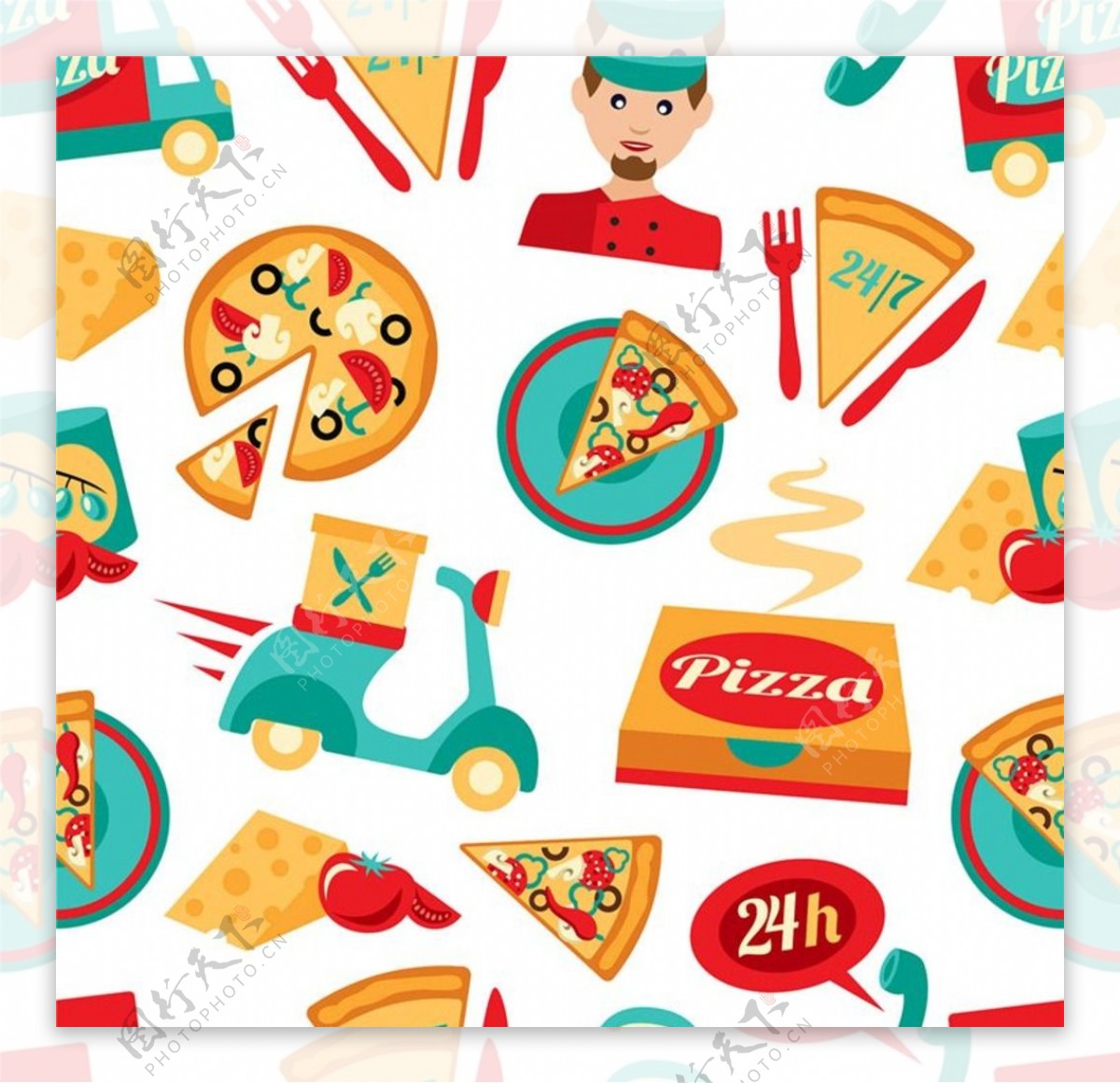 披萨食物食品美食图片
