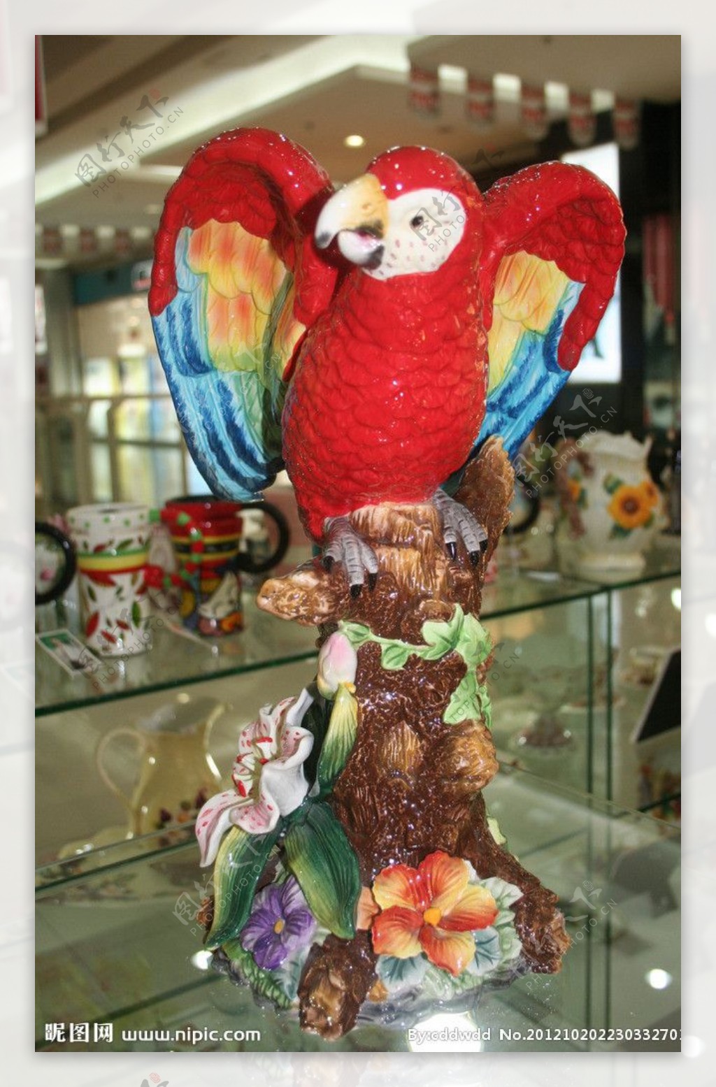 陶瓷工艺品鹦鹉图片