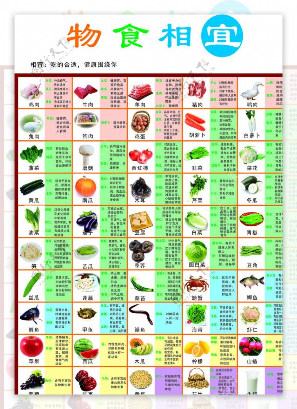 食物相宜图片