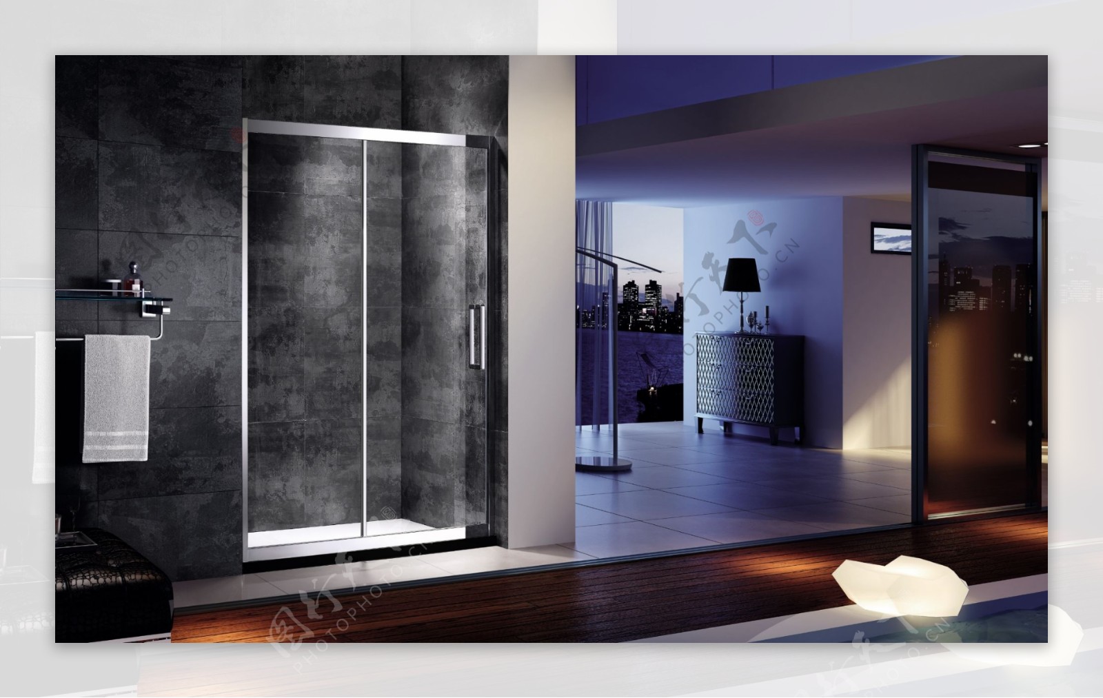 浴室卫生间淋浴房场景图|空间|室内设计|空气是透明的 - 原创作品 - 站酷 (ZCOOL)