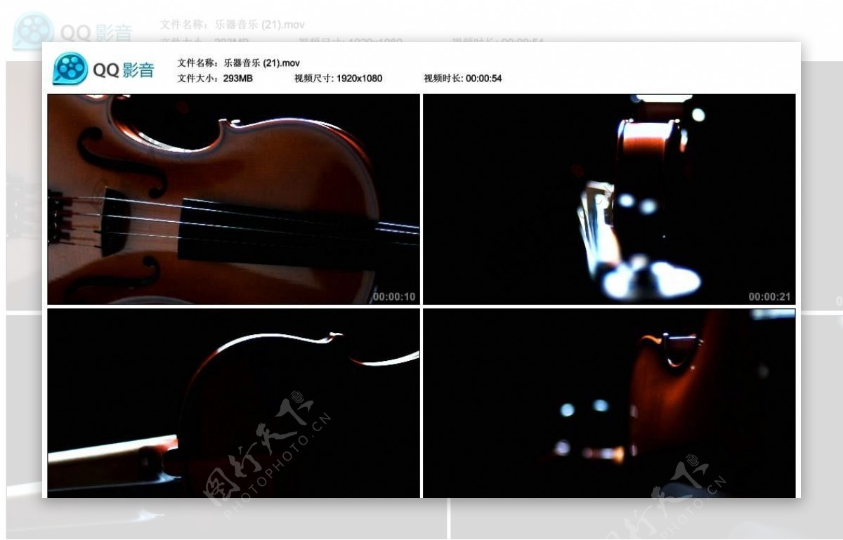 小提琴乐器高清实拍视频素材