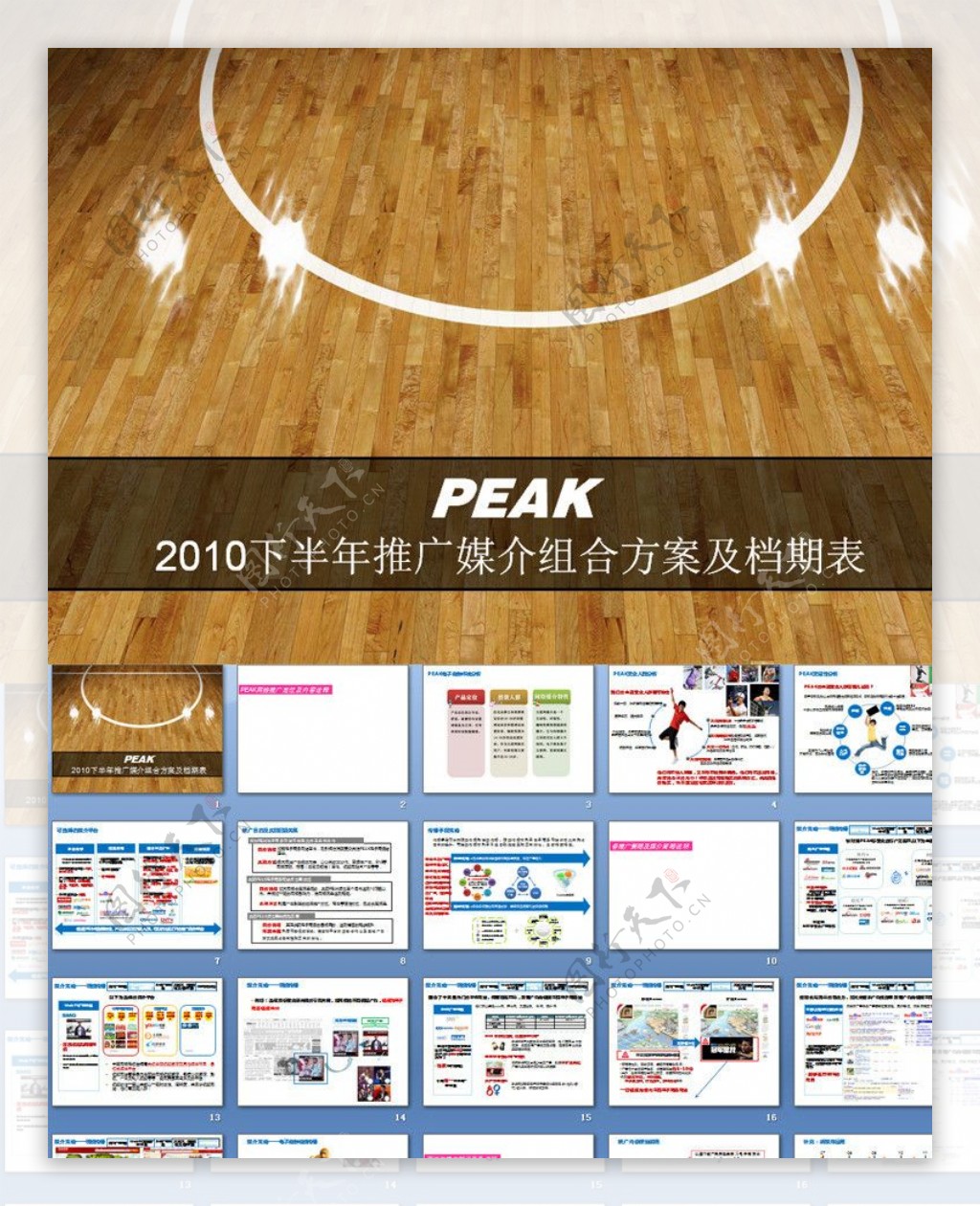 PEAK2010下半年推广媒介组合方案及档期表