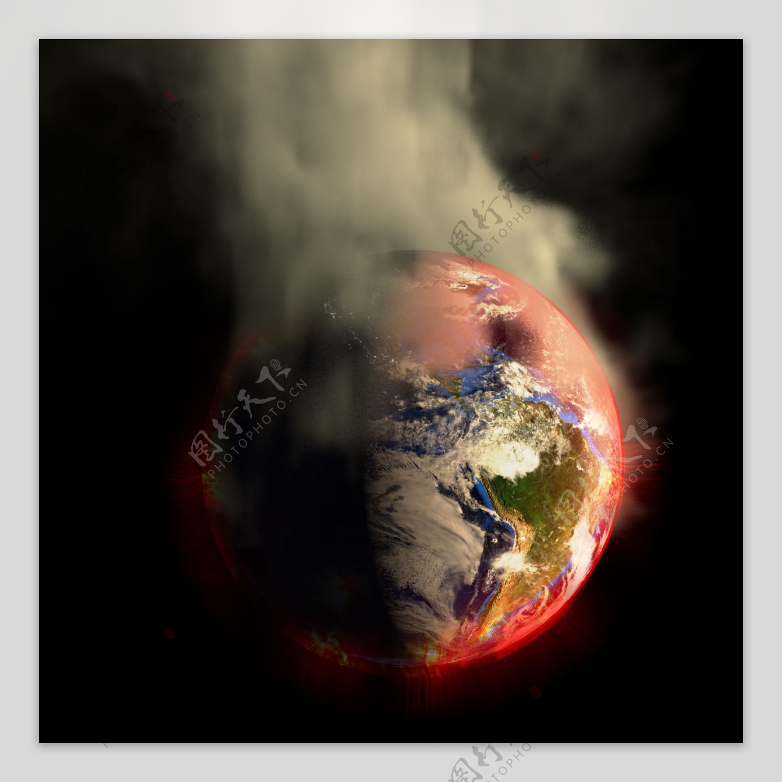 燃烧的地球图片