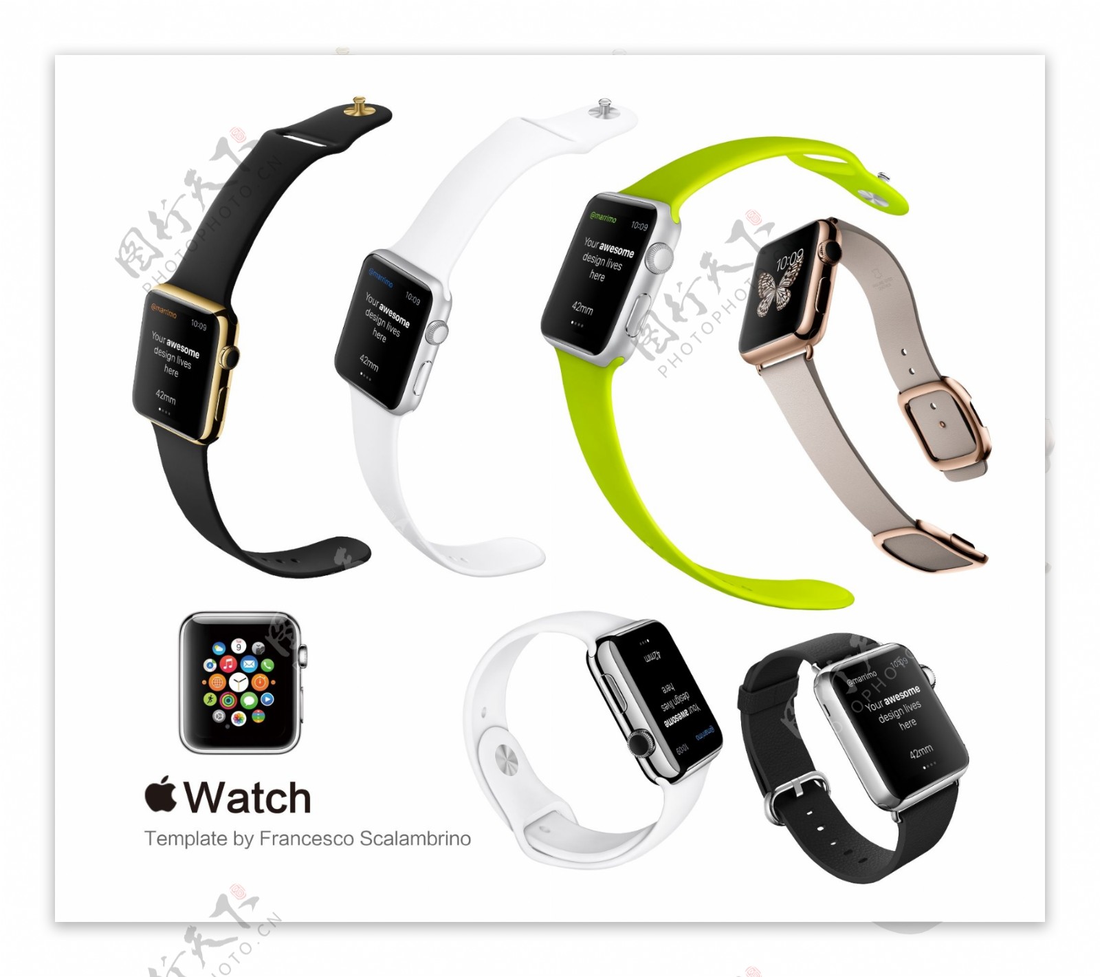 iwatch苹果手表高清素材图片