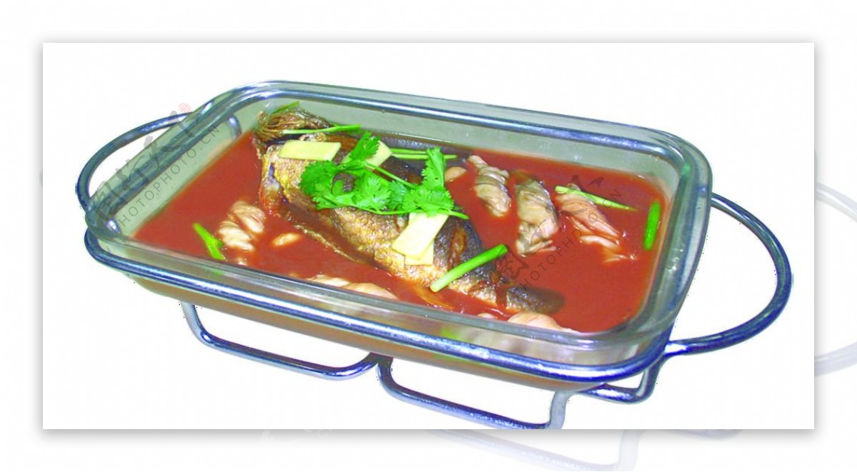 酱汤黄鱼炖卷子图片