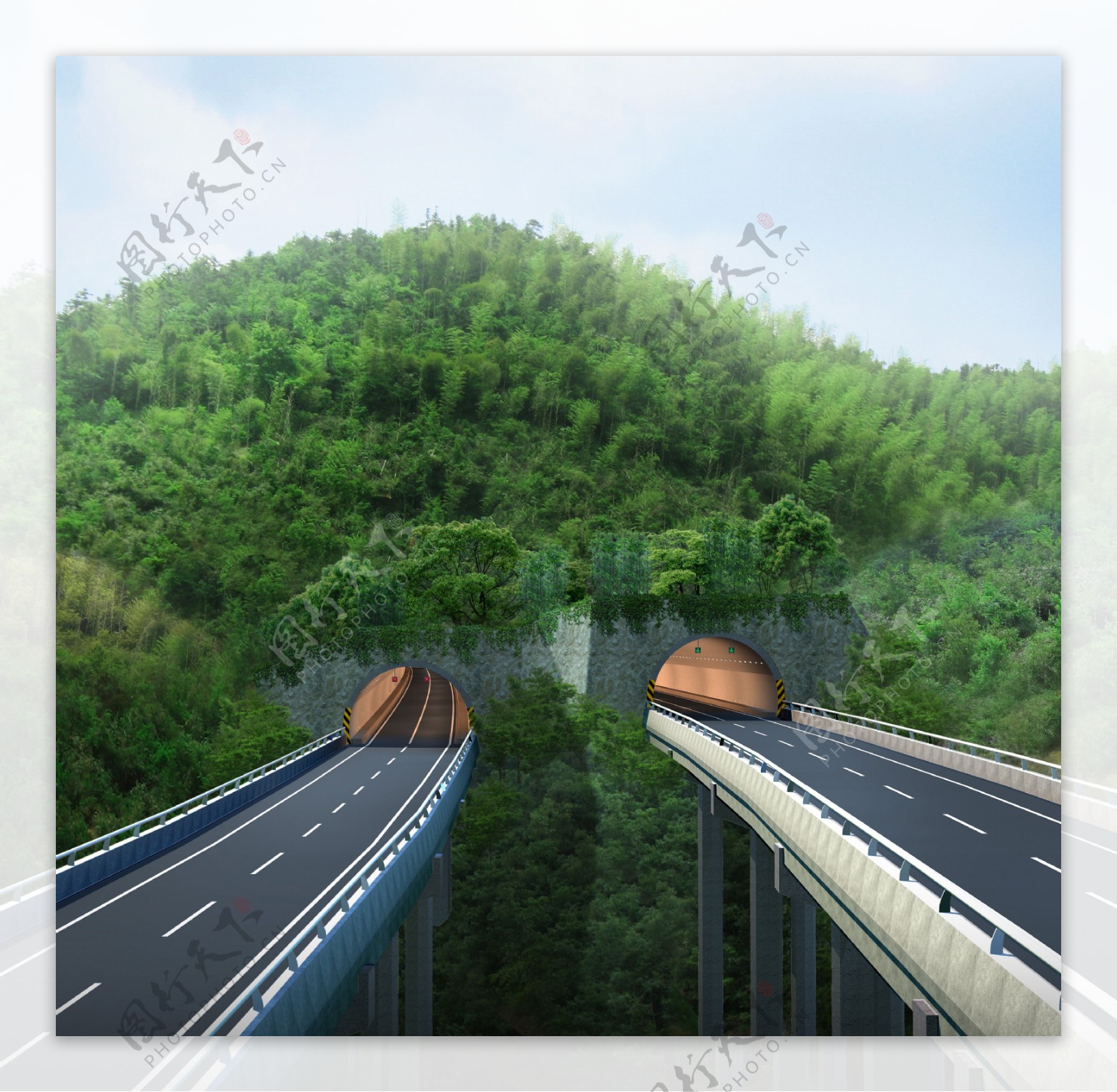 高速隧道高架桥图片