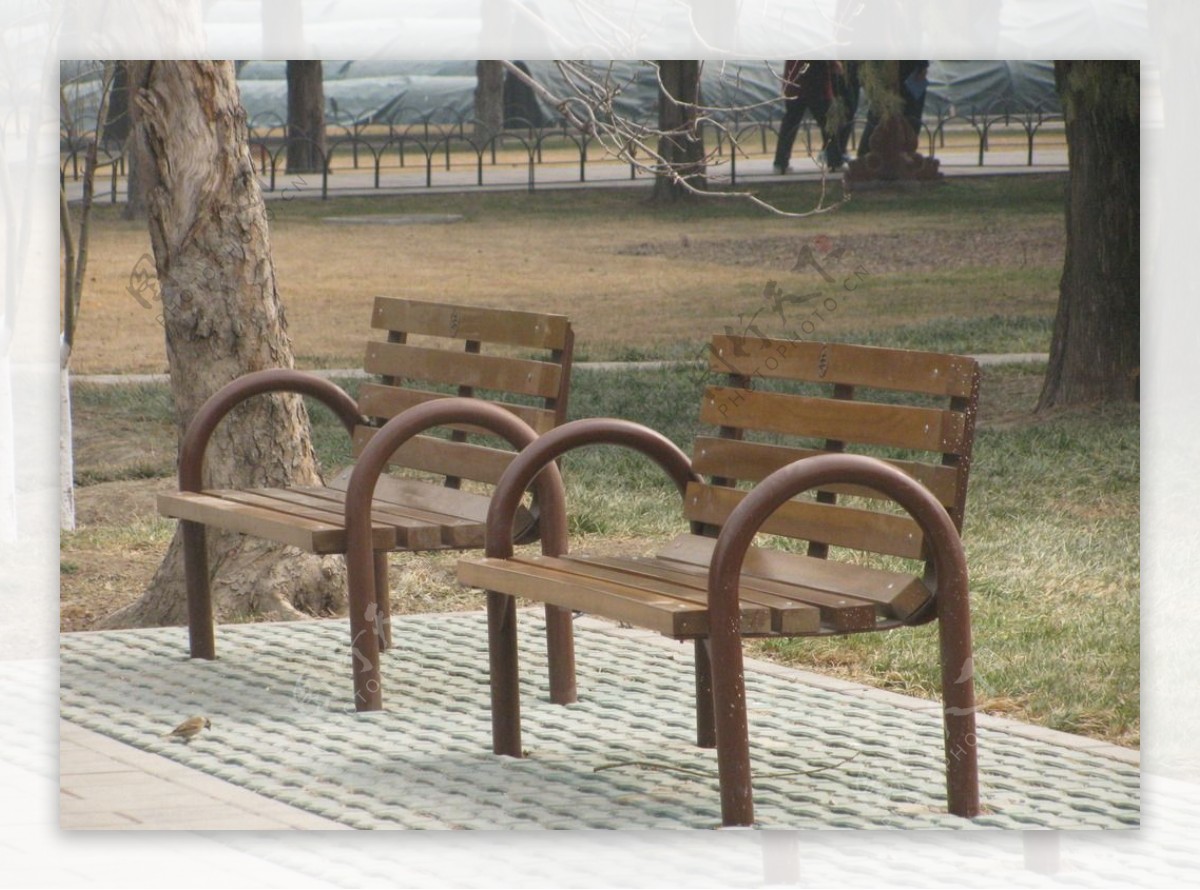 公园木椅图片