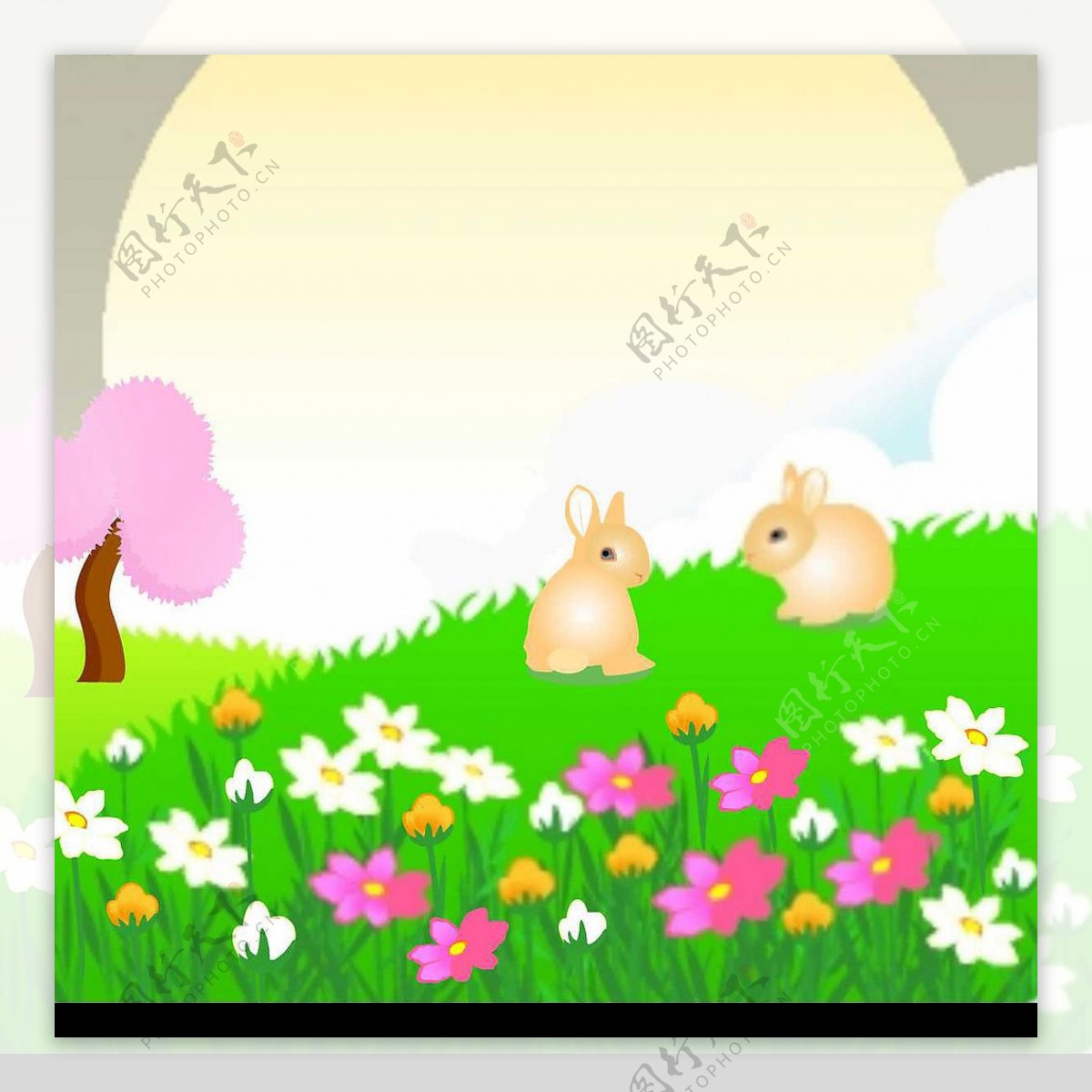 草原风景兔子FLA