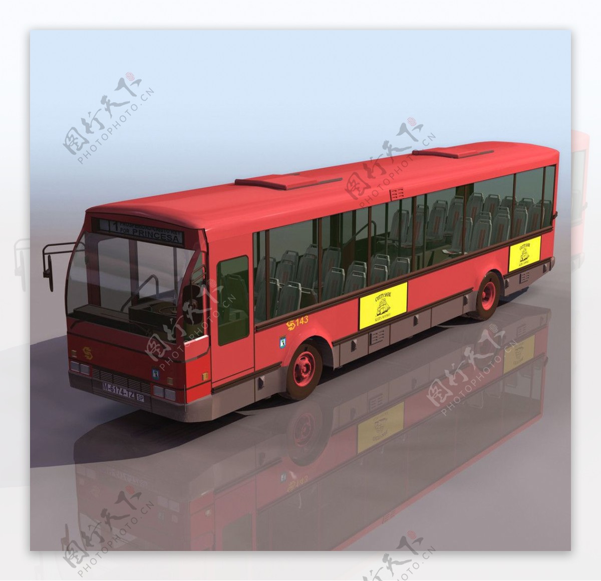 3D模型图库交通工具公共汽车客车图片
