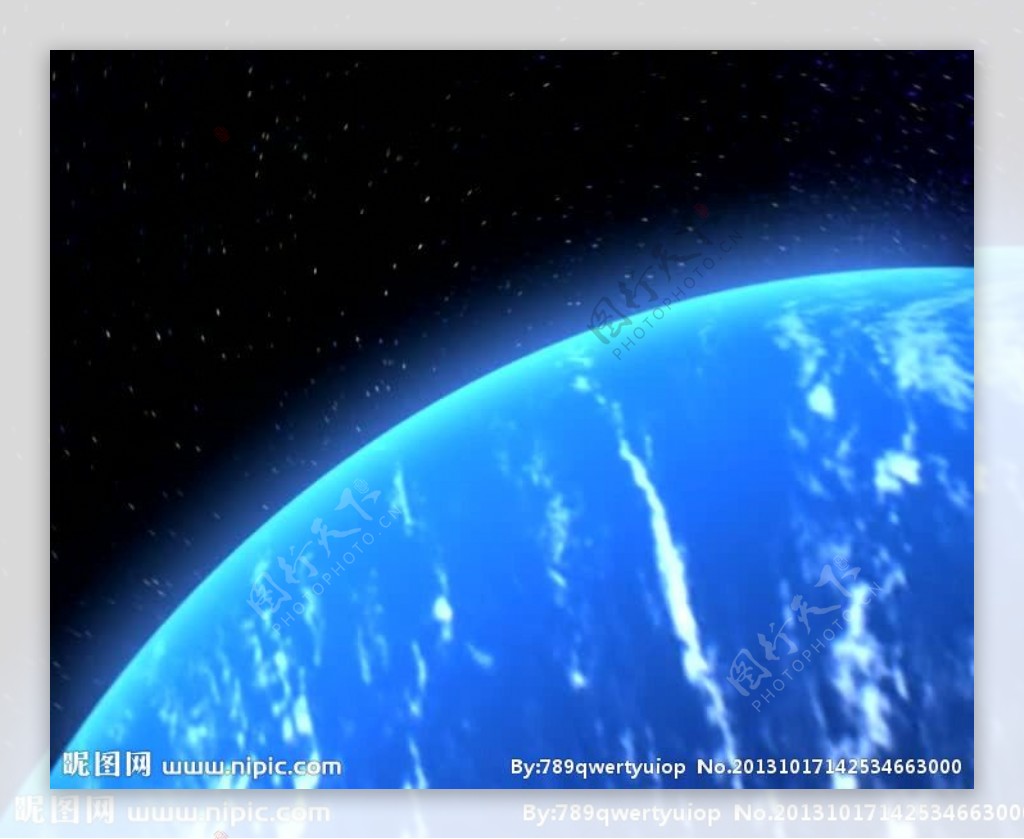 蓝色星球背景视频素材