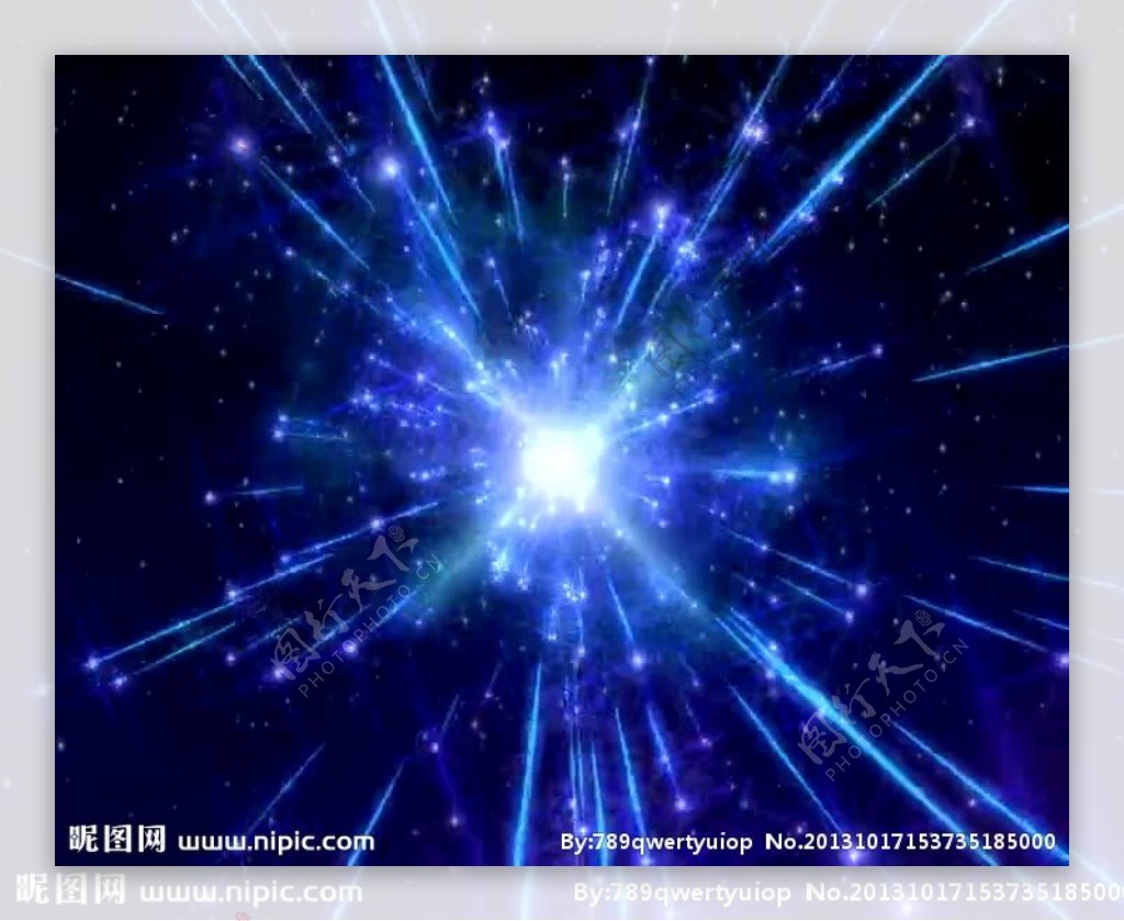蓝色粒子星空视频素材
