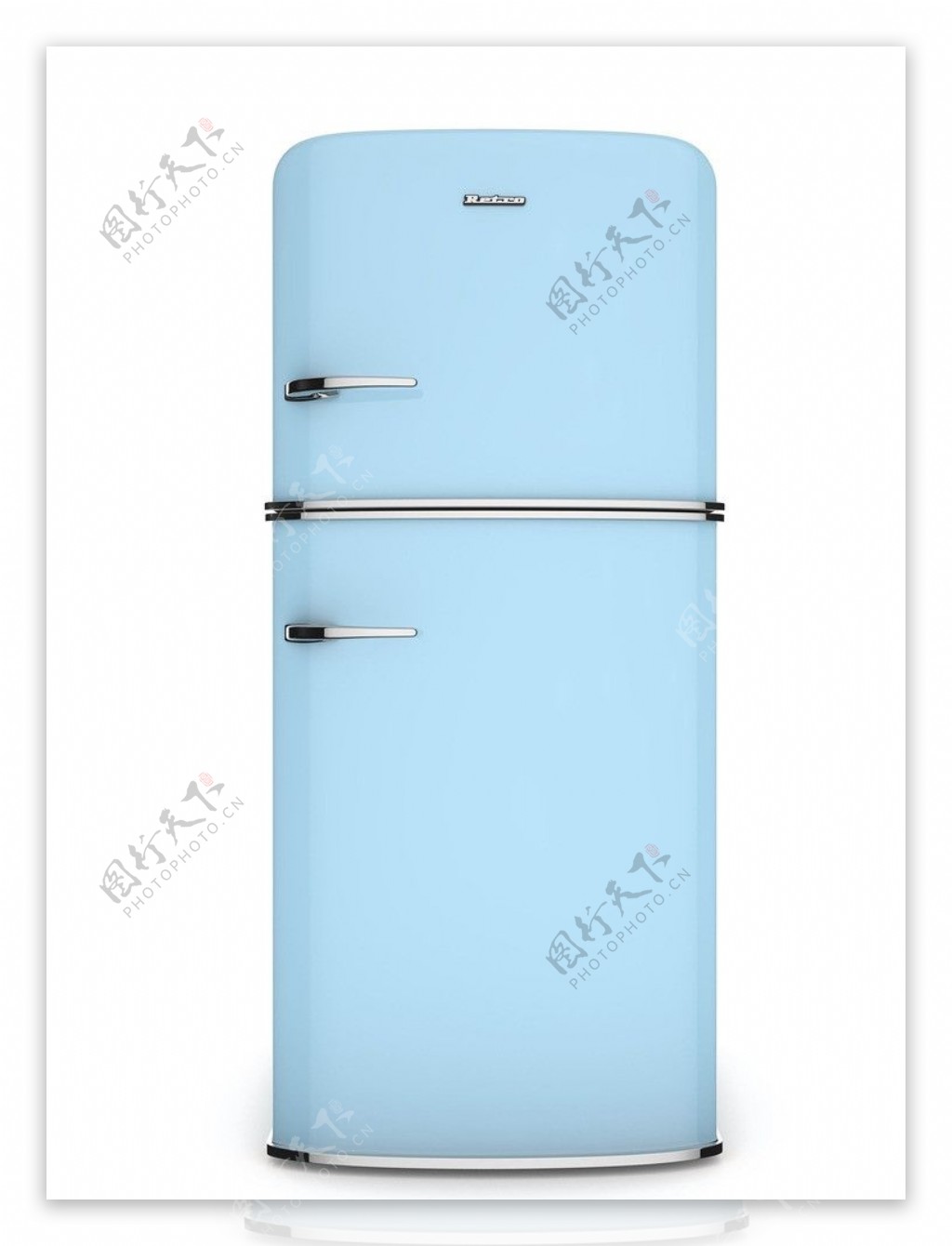 淡蓝色冰箱图片