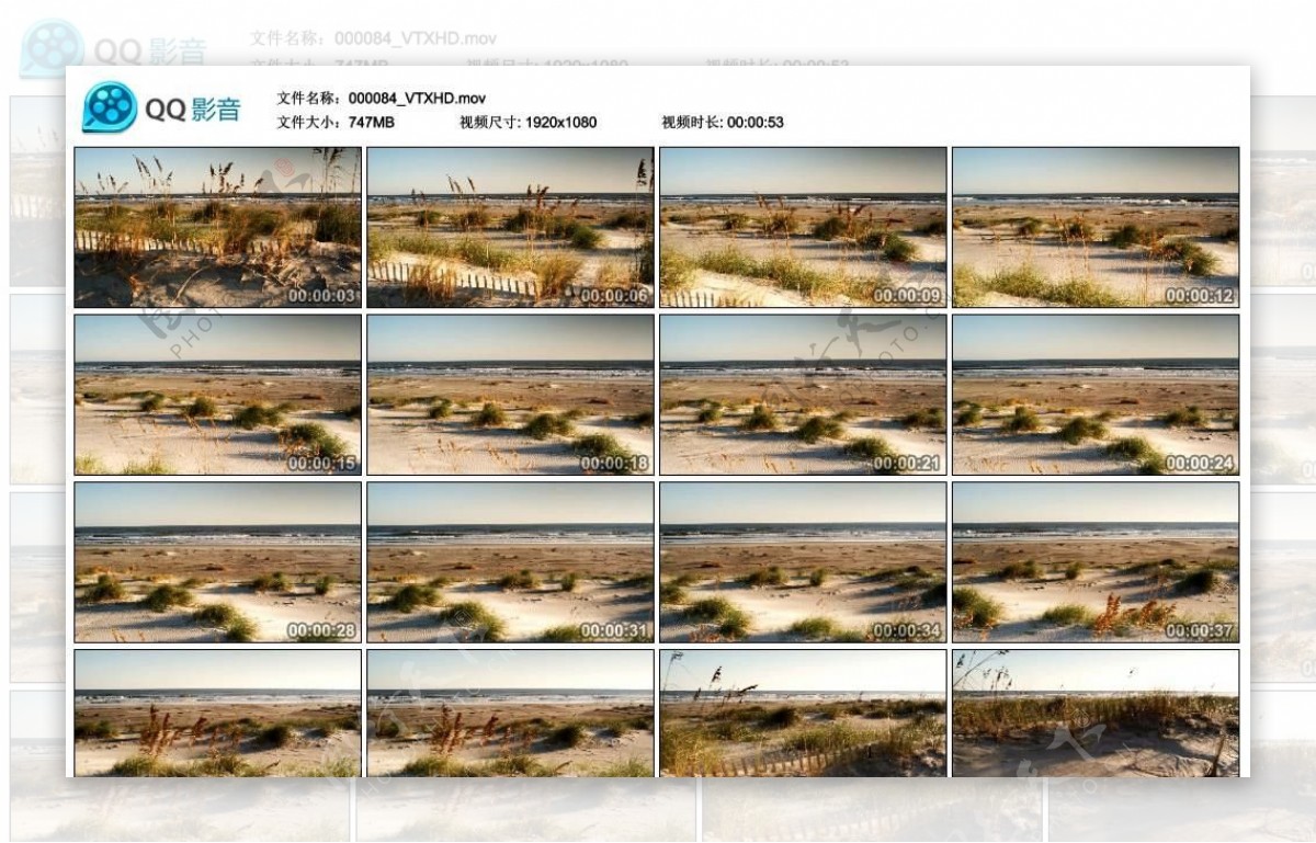 海边沙丘风光高清实拍视频素材
