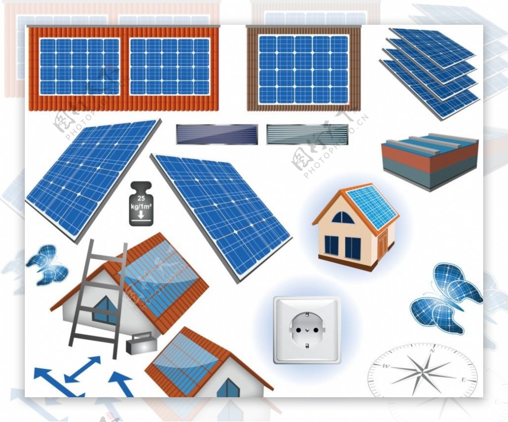 太阳能帆板电池板图片