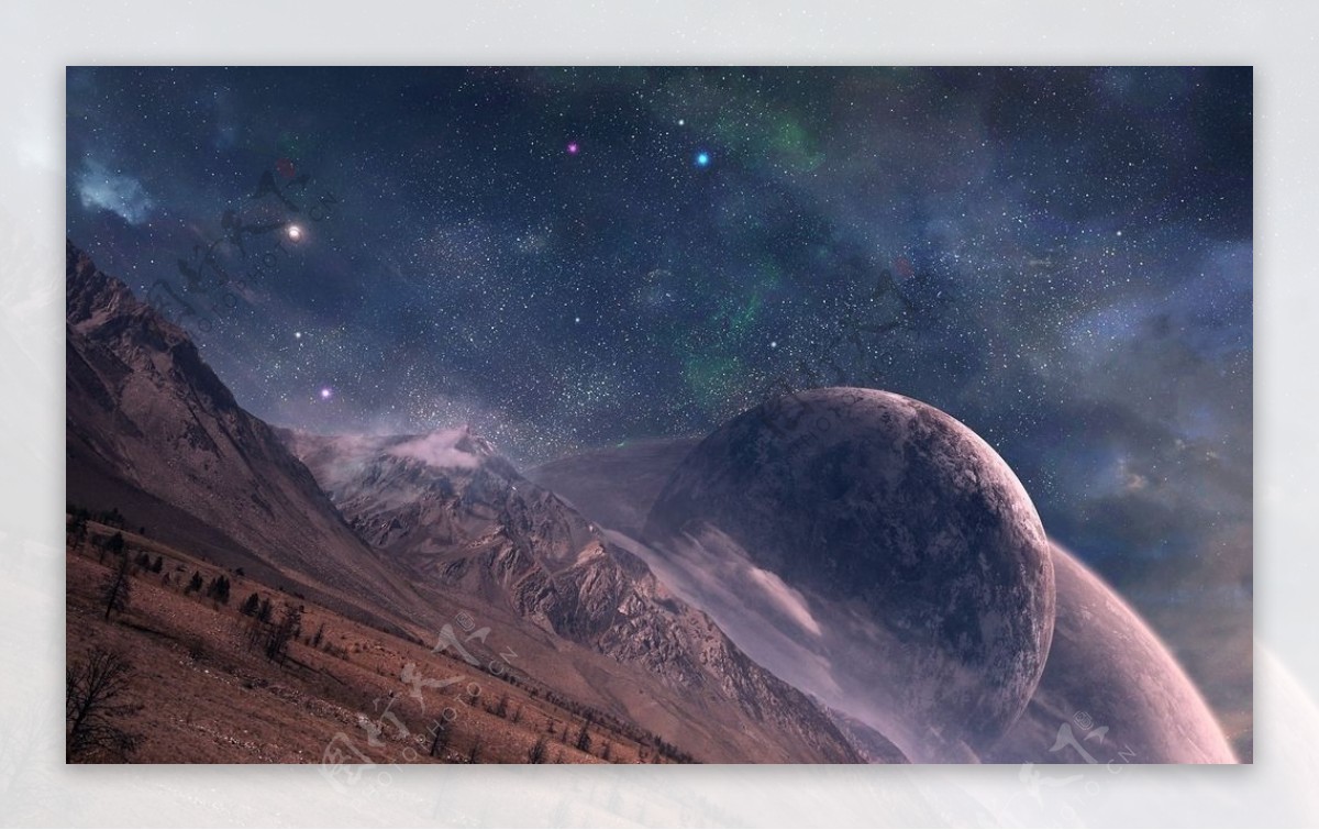 恒星外层空间行星数码艺图片