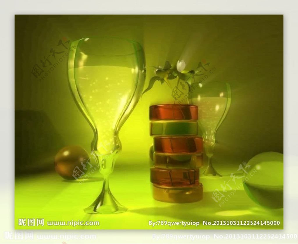 酒杯动态光效视频素材