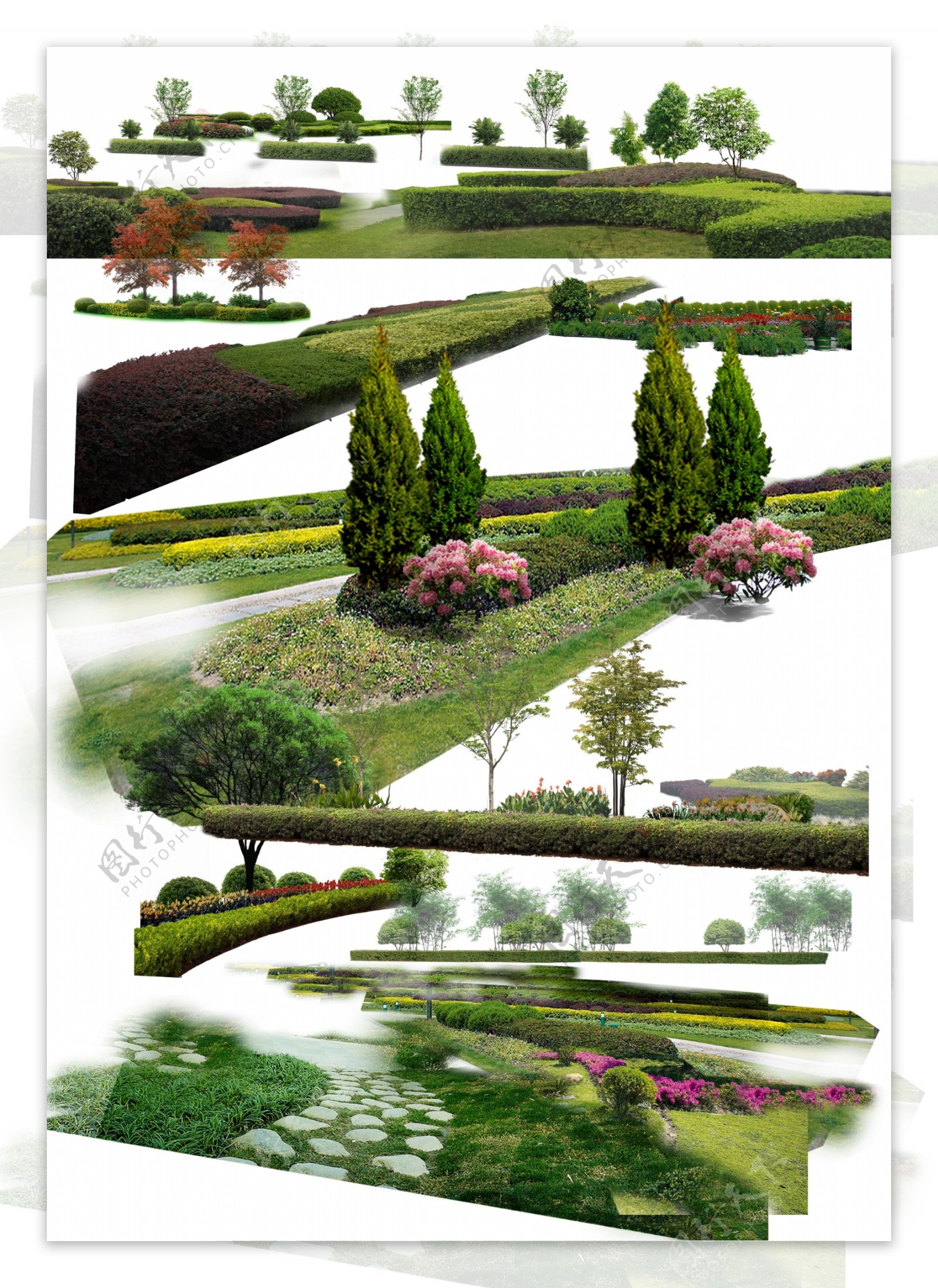 PSD格式绿篱灌木丛素图片