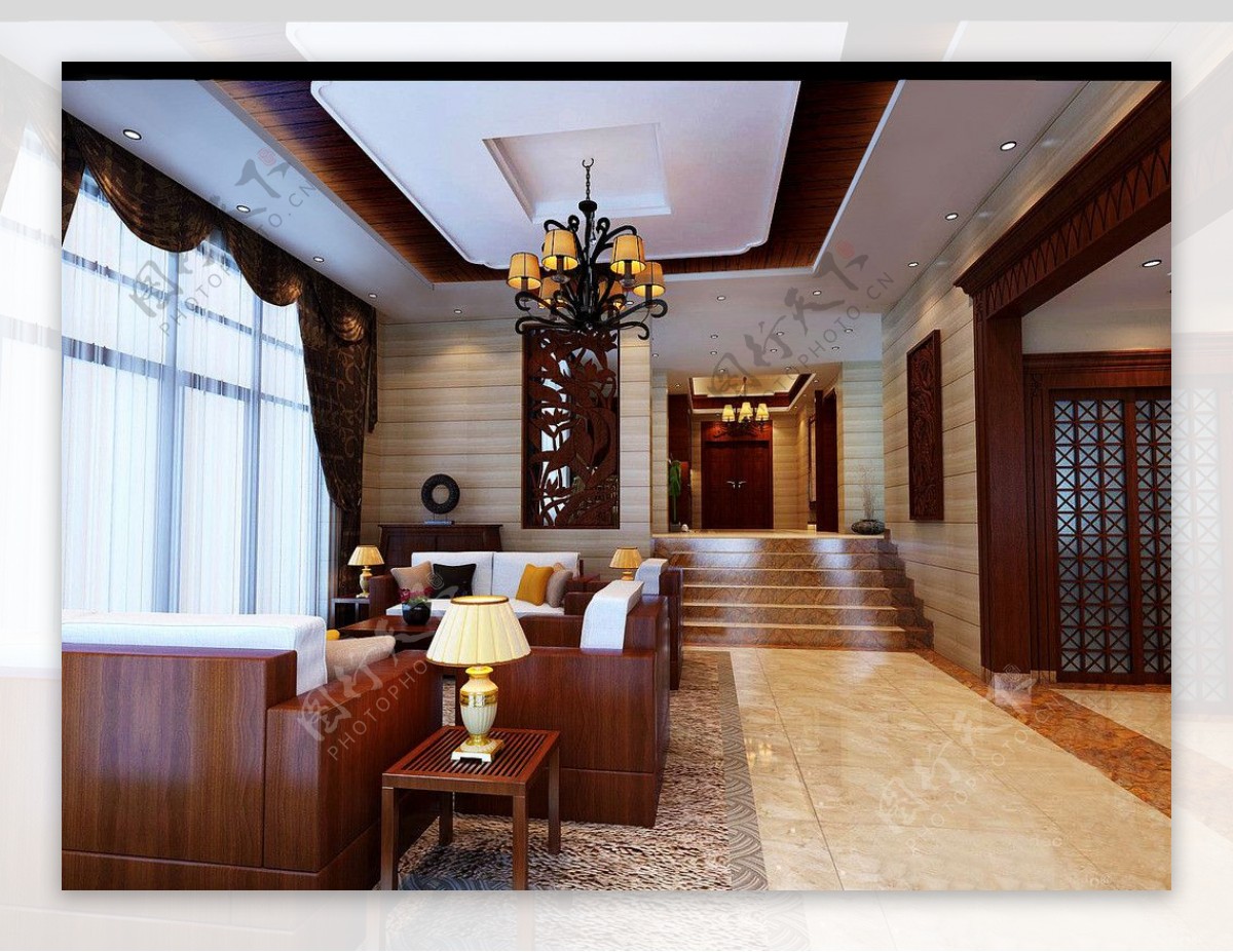 东南亚风格一层客厅图片