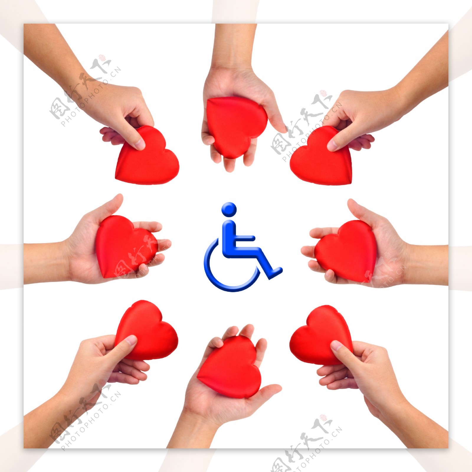 关爱残疾人爱心手势图片