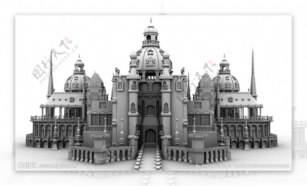 教堂建筑模型图片