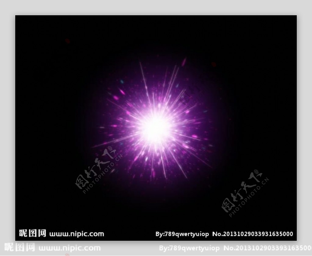 紫色粒子星光光效视频