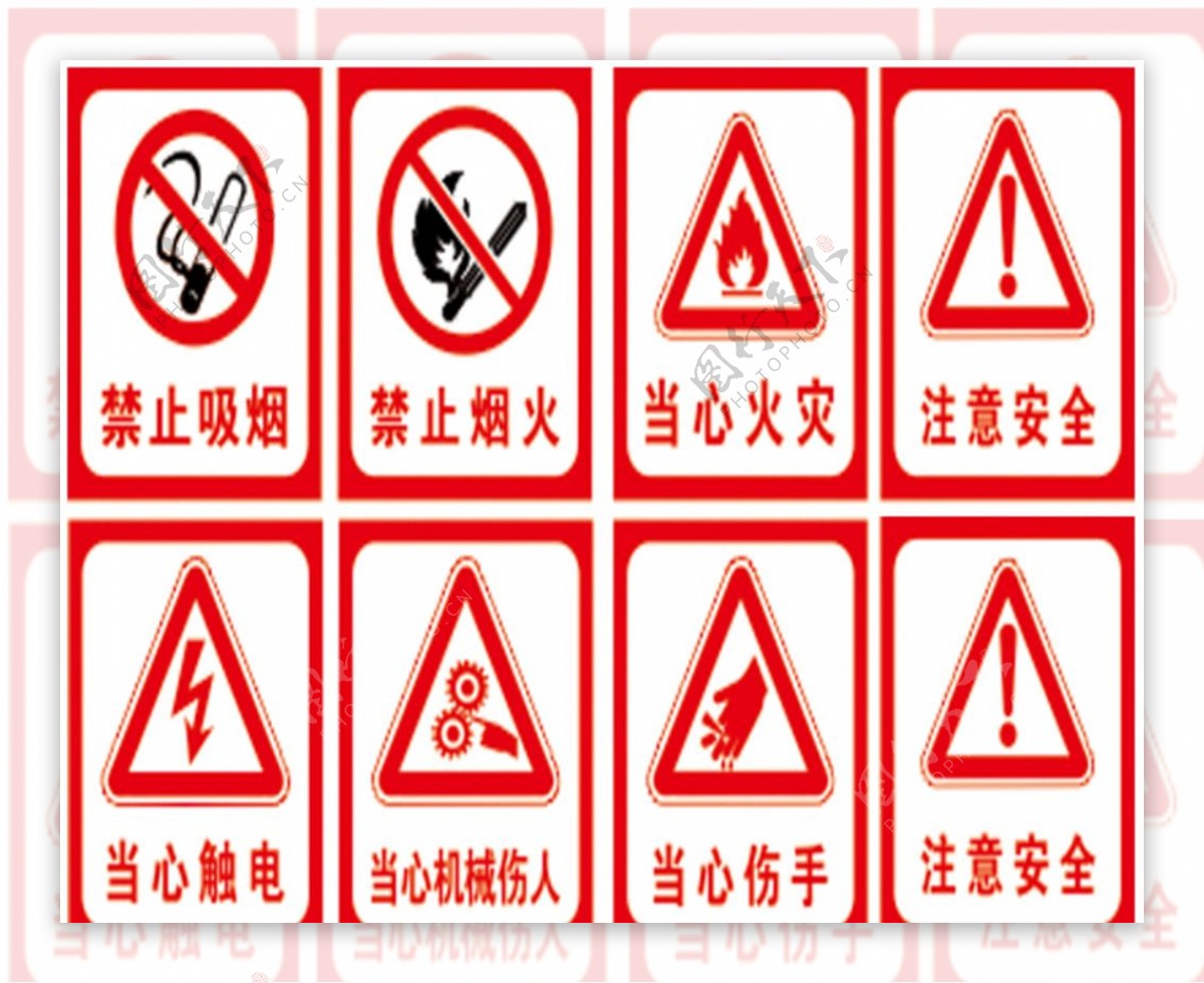 防火安全警示标图片