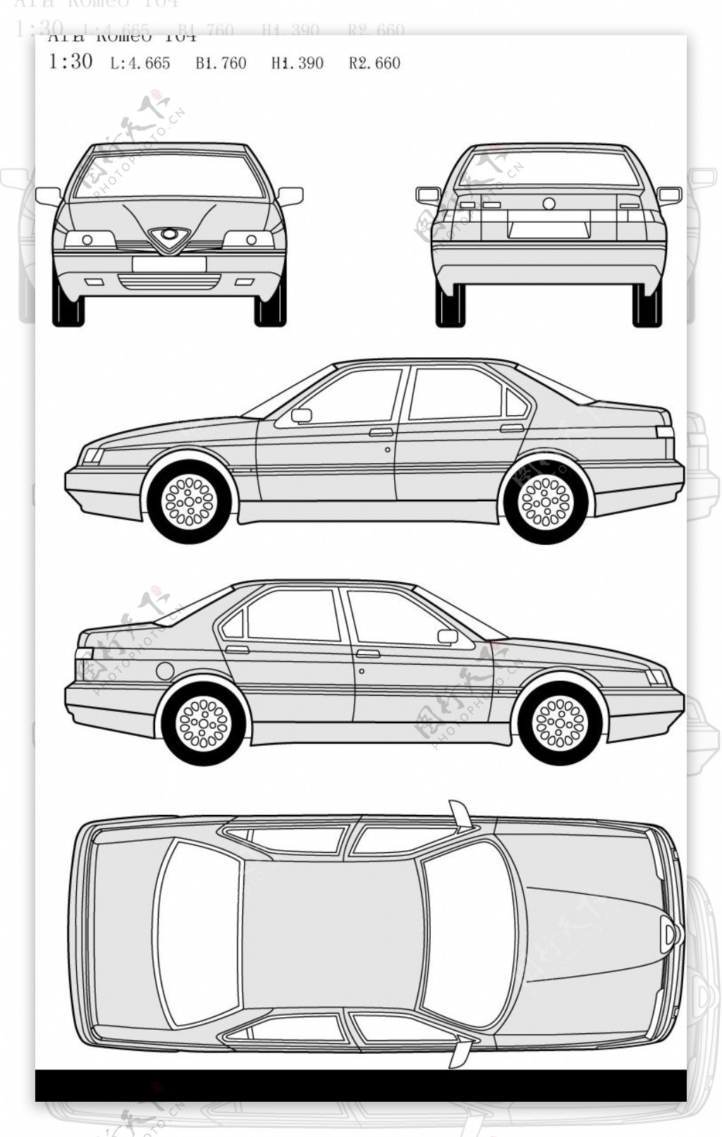 Alfa車系例矢量圖图片