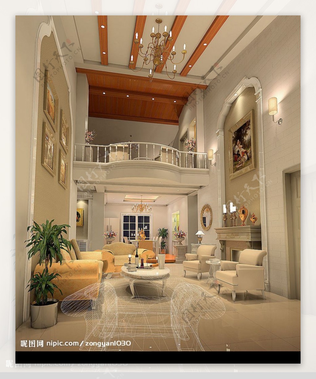 欧式别墅客厅设计图片
