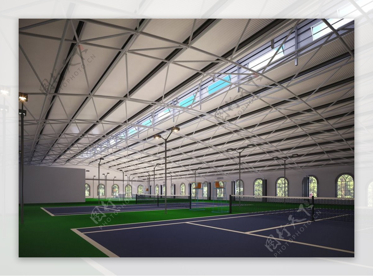 室内运动场网球场图片