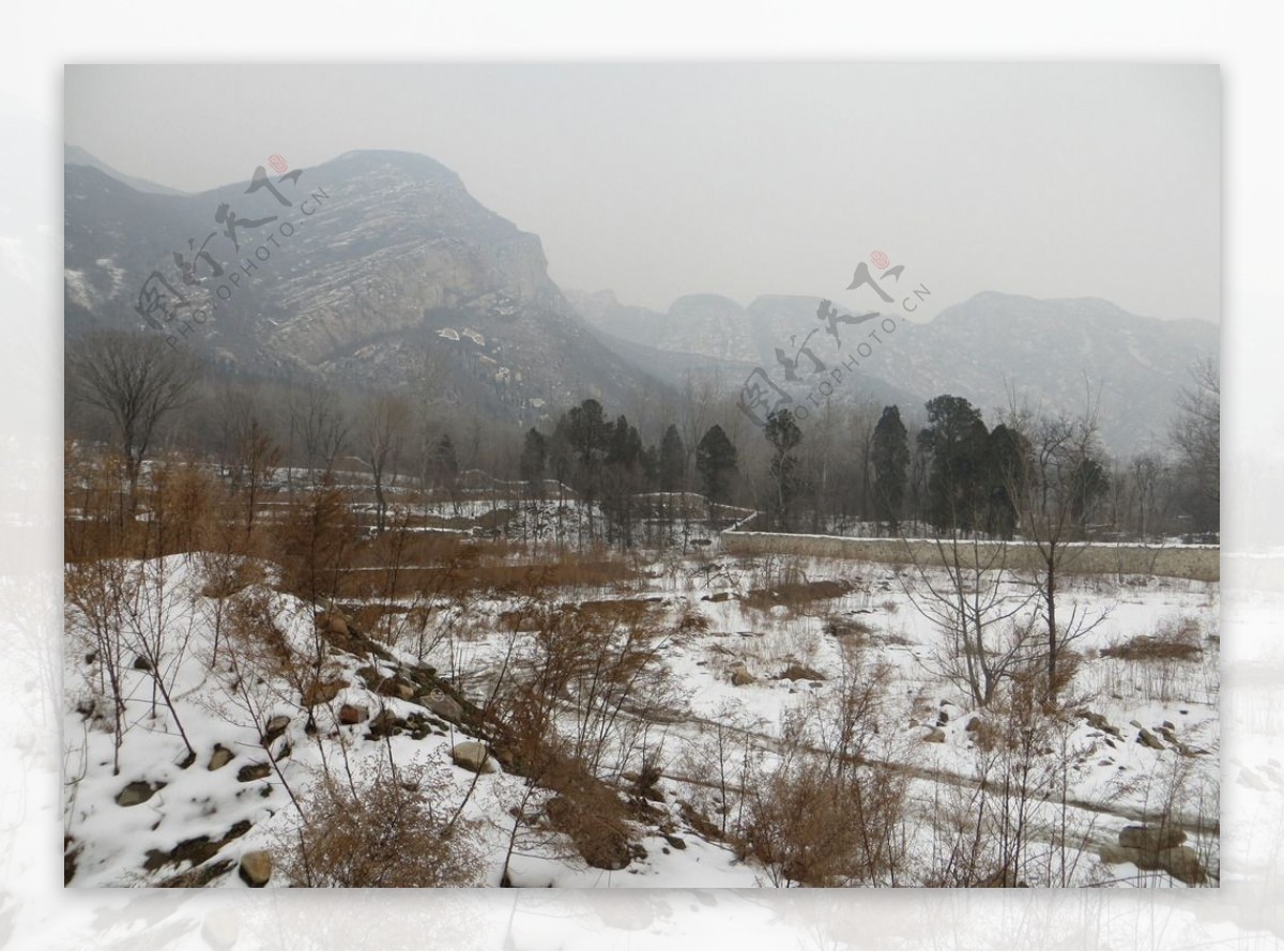 太室山冬季风光图片