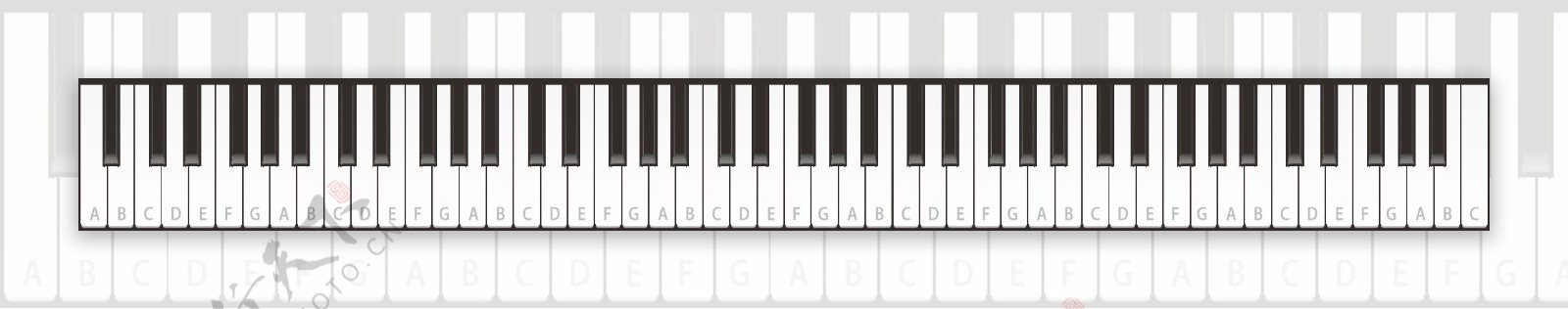 标准钢琴键盘图片