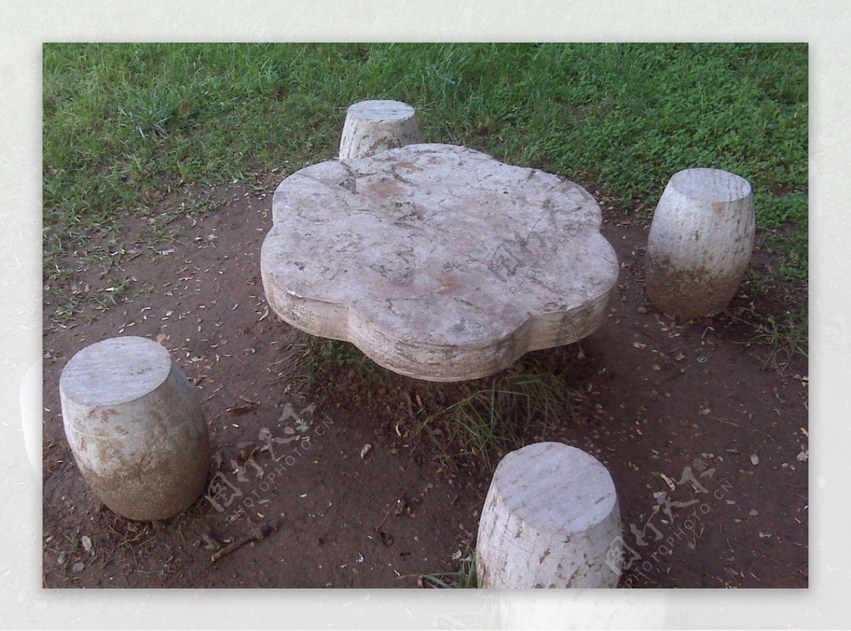 大理石桌子石头圆桌花岗岩石桌石凳石椅户外公园石凳玉石石墩广州-阿里巴巴