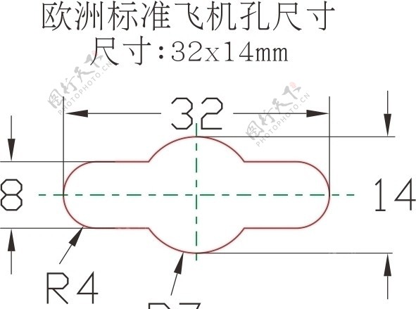 欧洲标准飞机孔尺寸图片