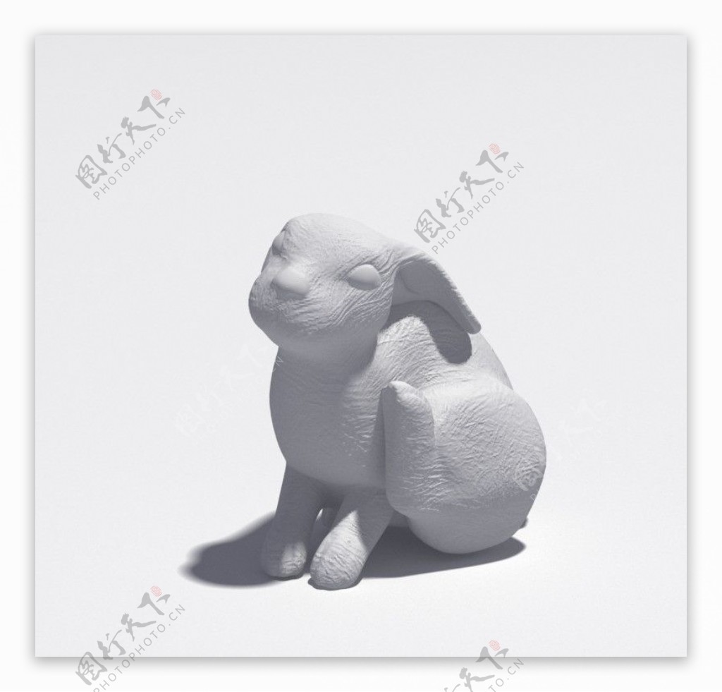 兔子雕塑模型图片