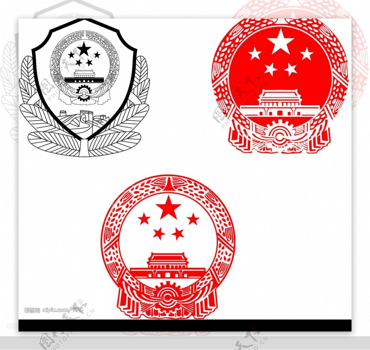 警徽和国徽cdr8.0的图片