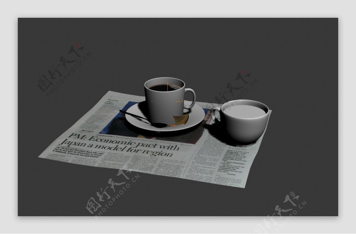 茶杯模型图片