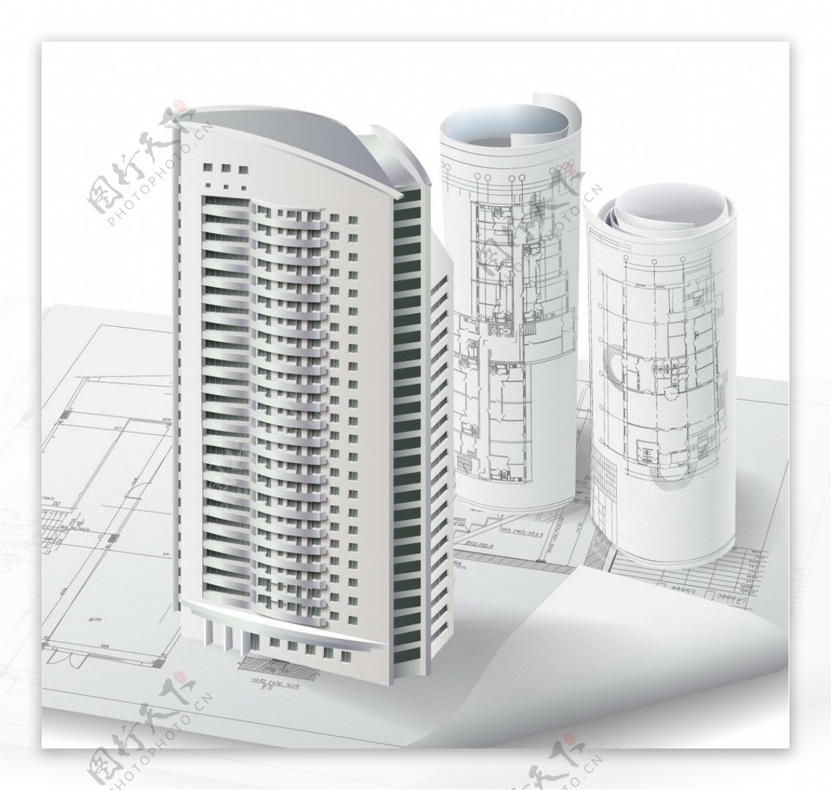 3d城市建筑工程图图片