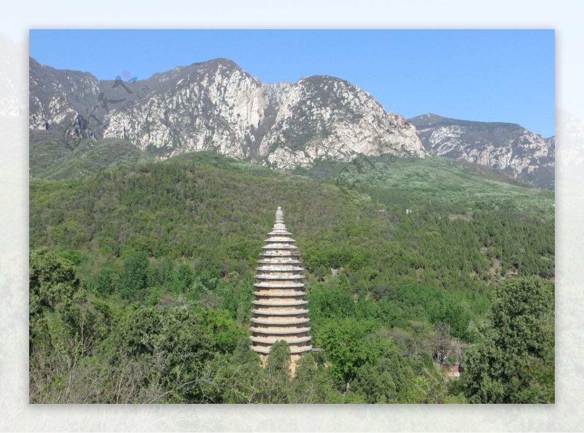 中岳嵩山嵩门风光图片