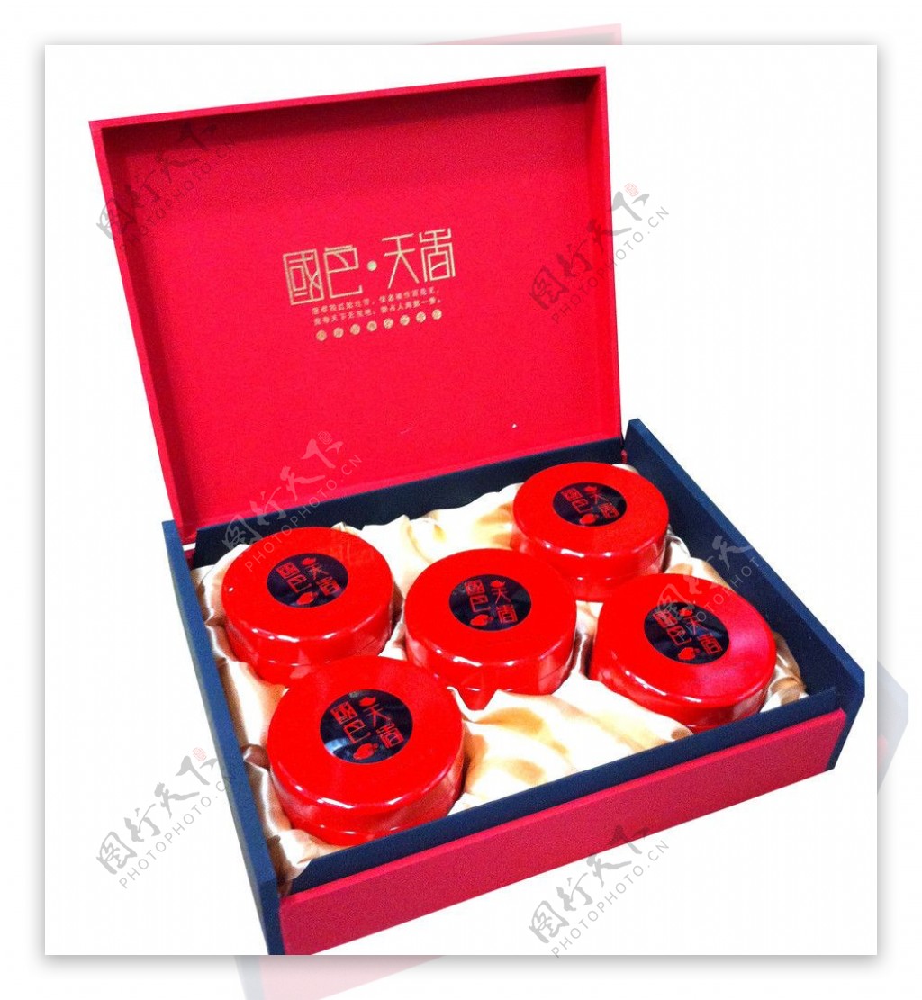 国色天香大红袍礼盒图片