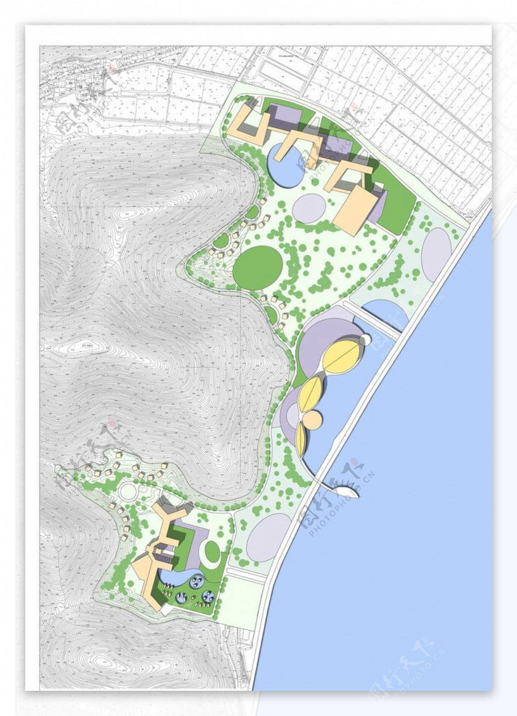 某海滨小区规划总平面图片