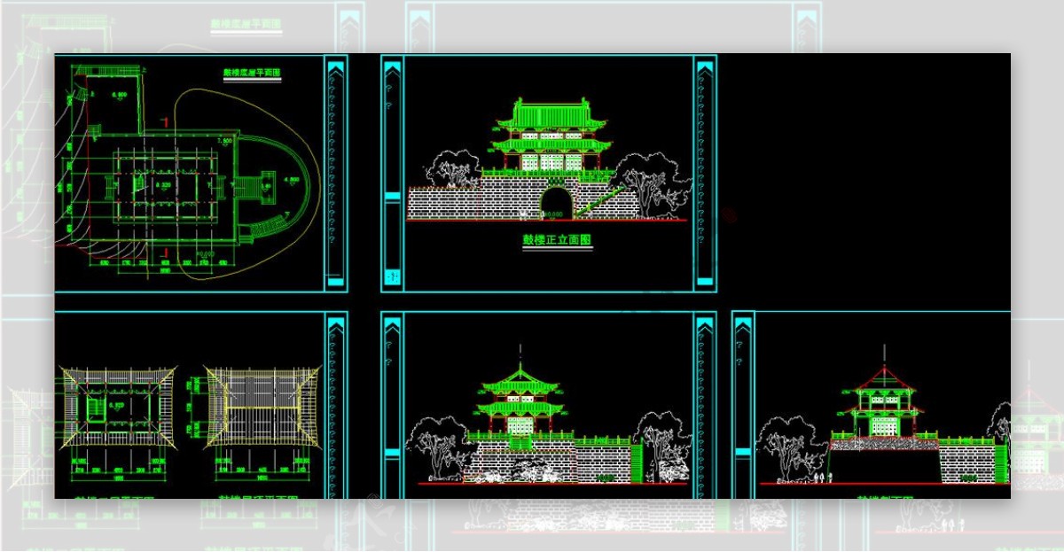 仿古建鼓楼图片